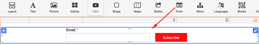 Adding "Form" in website builder